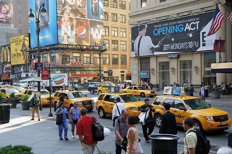 Image of taxis in New York